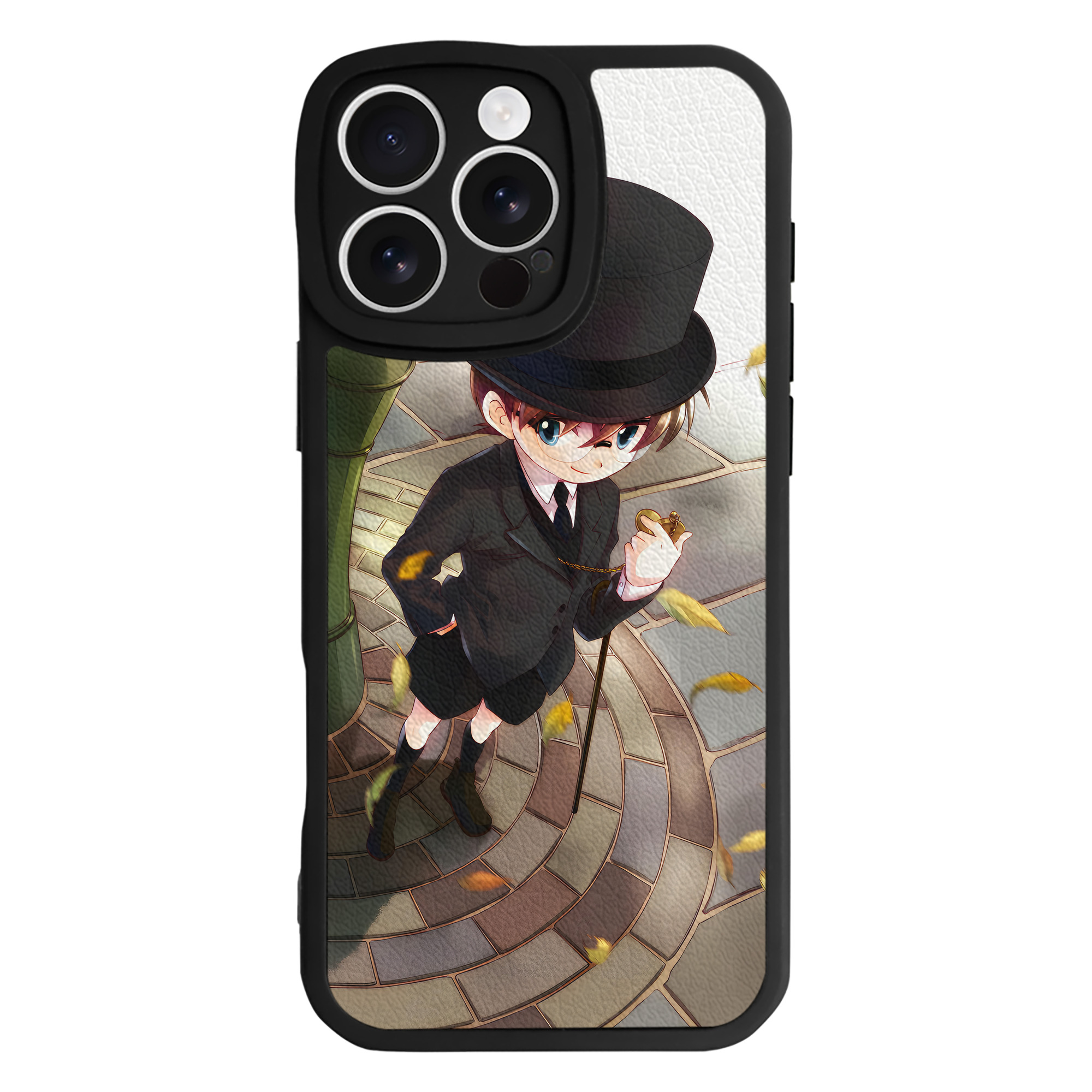 （画像用） 名探偵コナン Detective Conan 【iPhone 16シリーズ対応】シリコンスマホケース（レザー調） 材質：シリコン